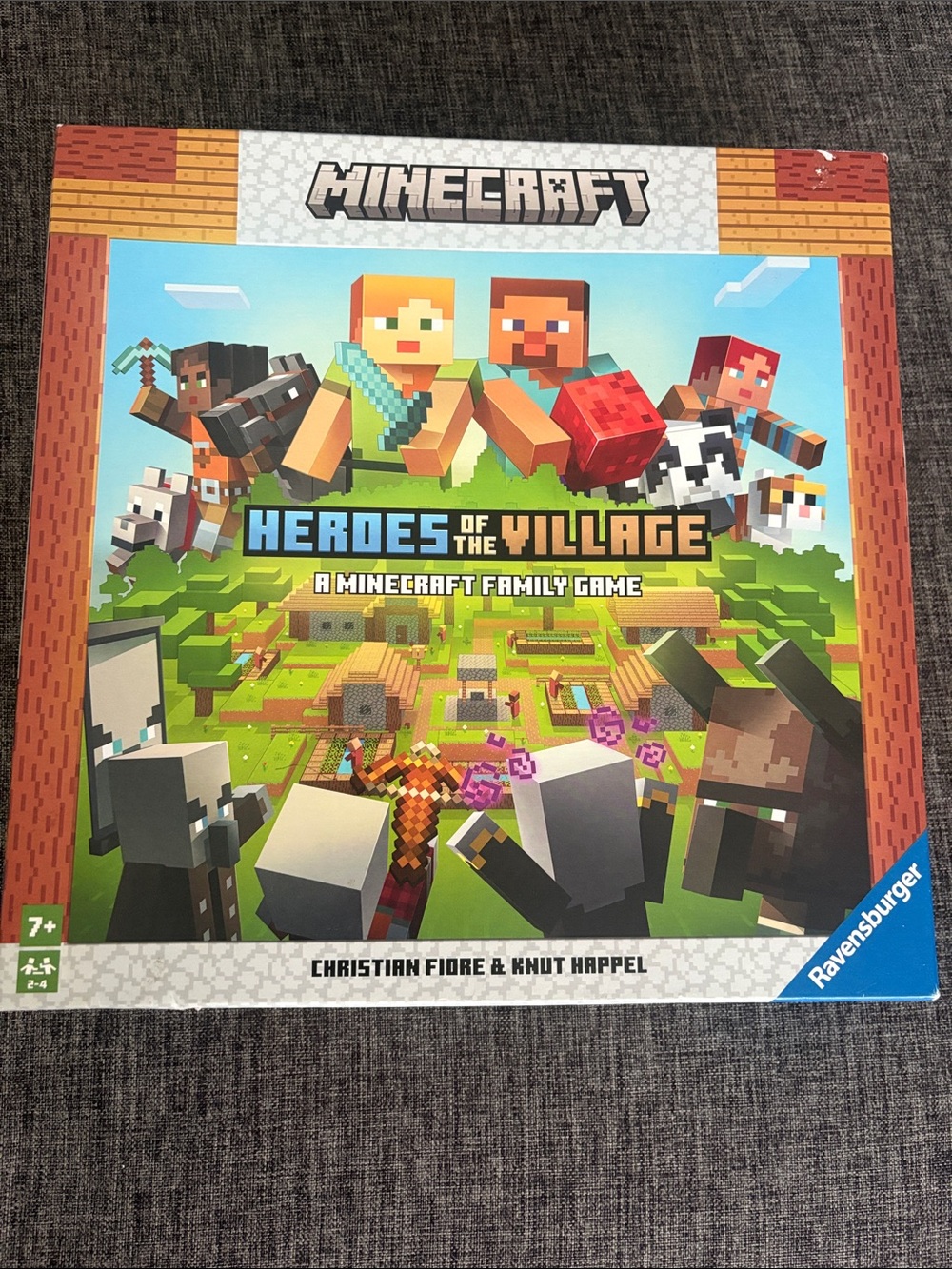 Minecraft Heroes of the Village Family Game by Ravensburger - Colorful